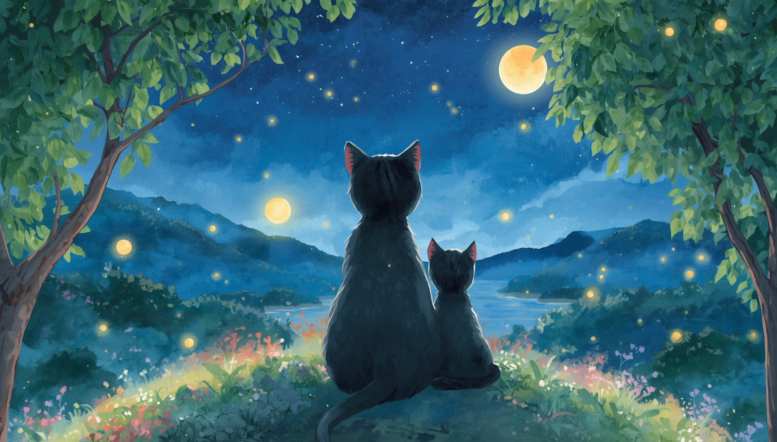 Cute Black Cat & Summer Festival AI Image Prompt Collection (Great for Commercial Use) OGP image