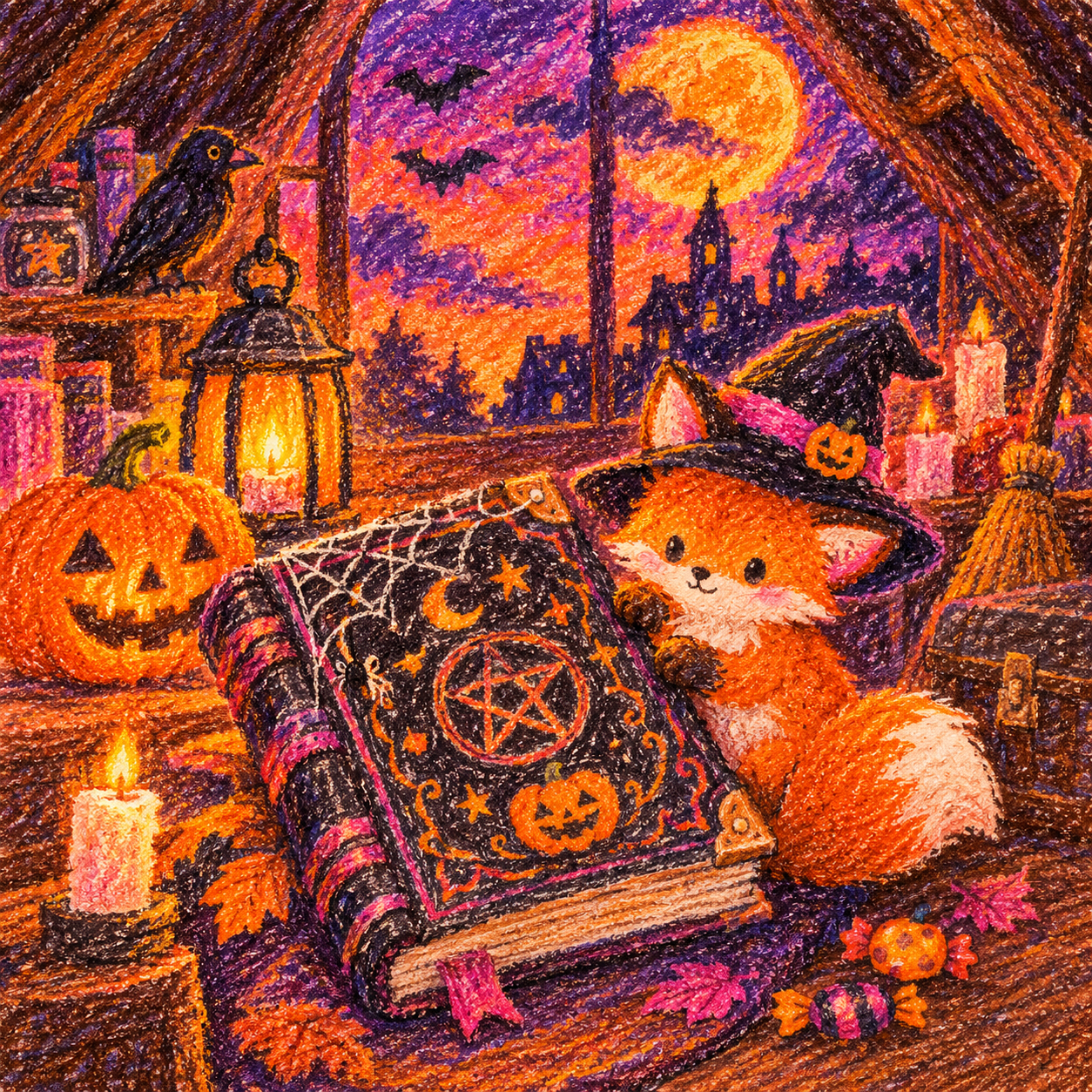魔法の秋夜とキツネの魔導書 (1)