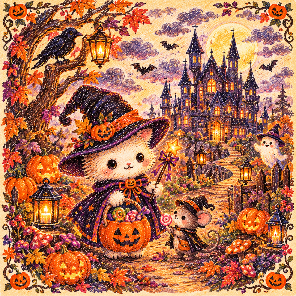 魔法の森とハロウィンの仲間たち