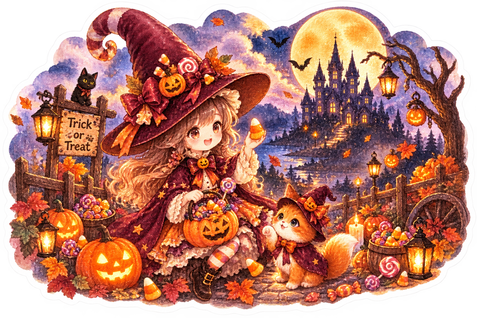 月夜のキャンディ witch ハロウィン祭り コピー